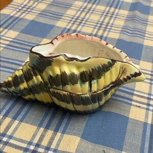 Vtg Napco Shell Shape Ceramic Ashtray Planter Trinket PY 1A1061 Japan